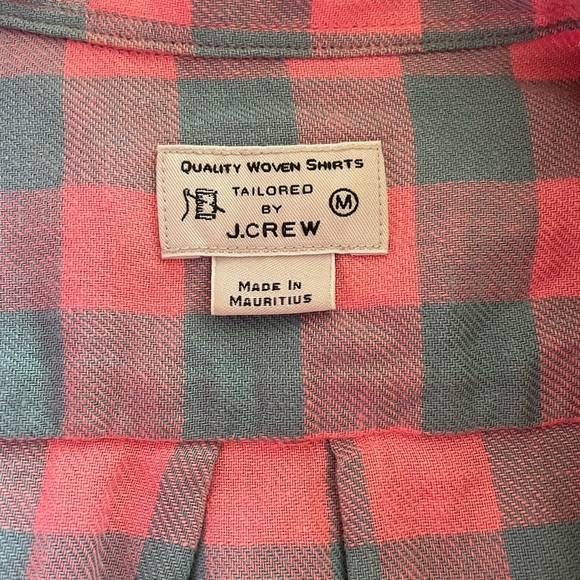 J.Crew Mens Light Weight Slim Fit Pink/Blue Long Sleeve Button Down Shirt Sz M - Picture 6 of 6